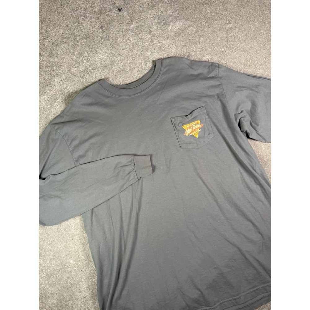Old Row Comfort  Pocket T-Shirt Mens 2XL Gray Admit nothing Long Sleeve Dad